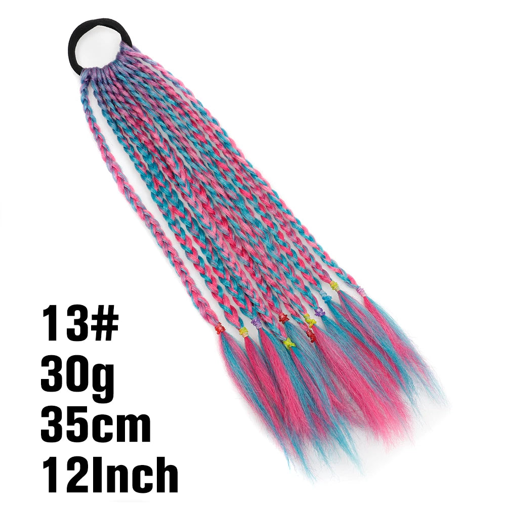 TEEK - 20 Inch Long Braided Synthetic PonytailHair Extension