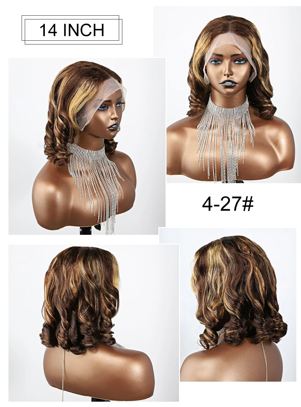 TEEK - Highlight Body Wave Short Bob Human Lace Frontal Wig HAIR theteekdotcom   