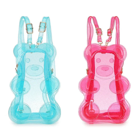 TEEK - Glitter Transparent Bear Mini Backpack BAG theteekdotcom
