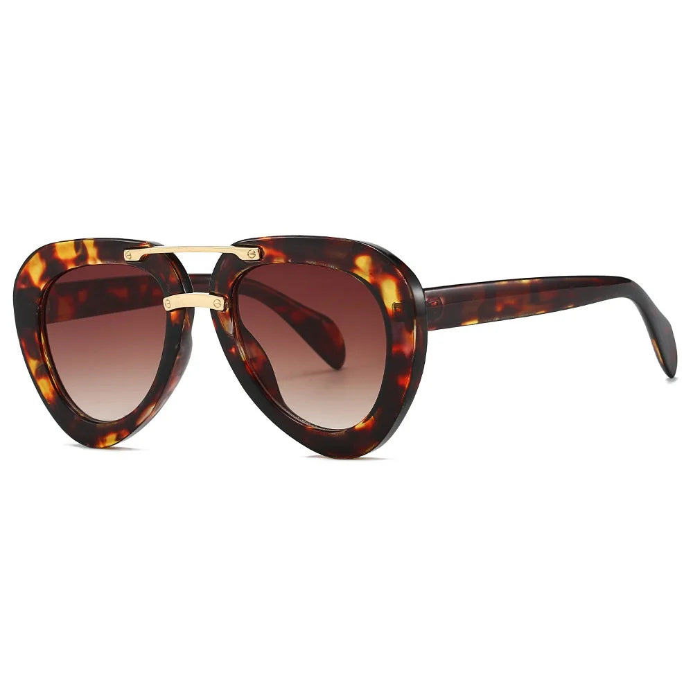 TEEK - Black Travel Vintage Sunglasses EYEGLASSES theteekdotcom leopard brown