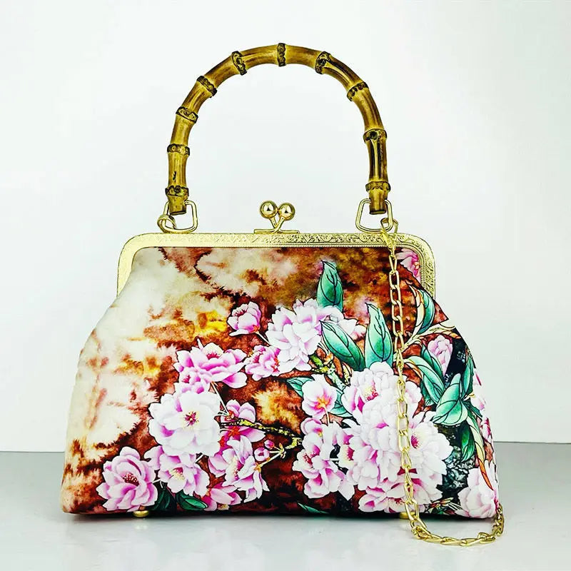TEEK - Flower Lock Vintage Chain Handbag BAG theteekdotcom 05 blooming  