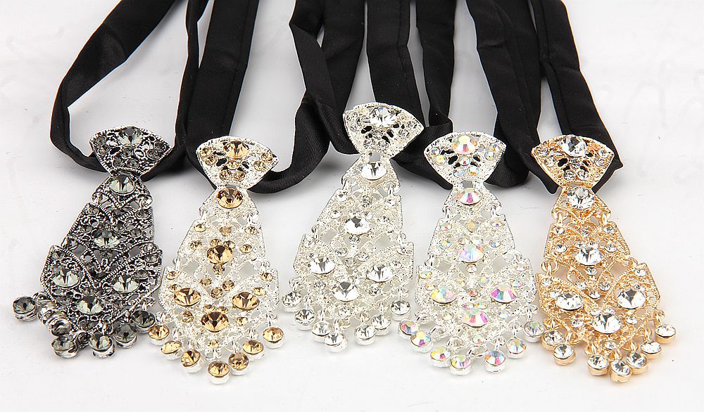 TEEK - Crystal Tassel Tip Neckties JEWELRY theteekdotcom   