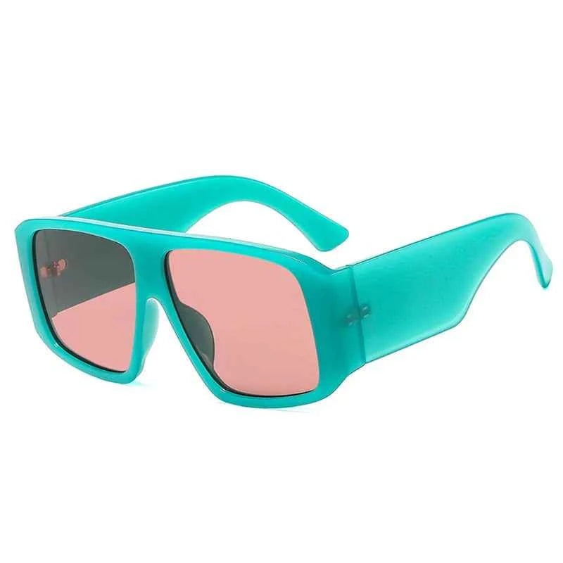 TEEK - Clear Gradient Shades UV400 Retro Men Wide Legs Trending Punk Sun Glasses