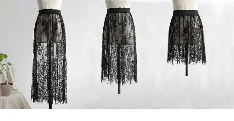 TEEK - High Waist Lace Underdress Skirt SKIRT theteekdotcom