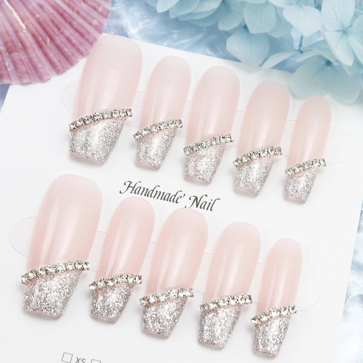 TEEK - 10pcs Pure Handmade 3D Press-On Nails NAIL ART theteekdotcom size-S 9  