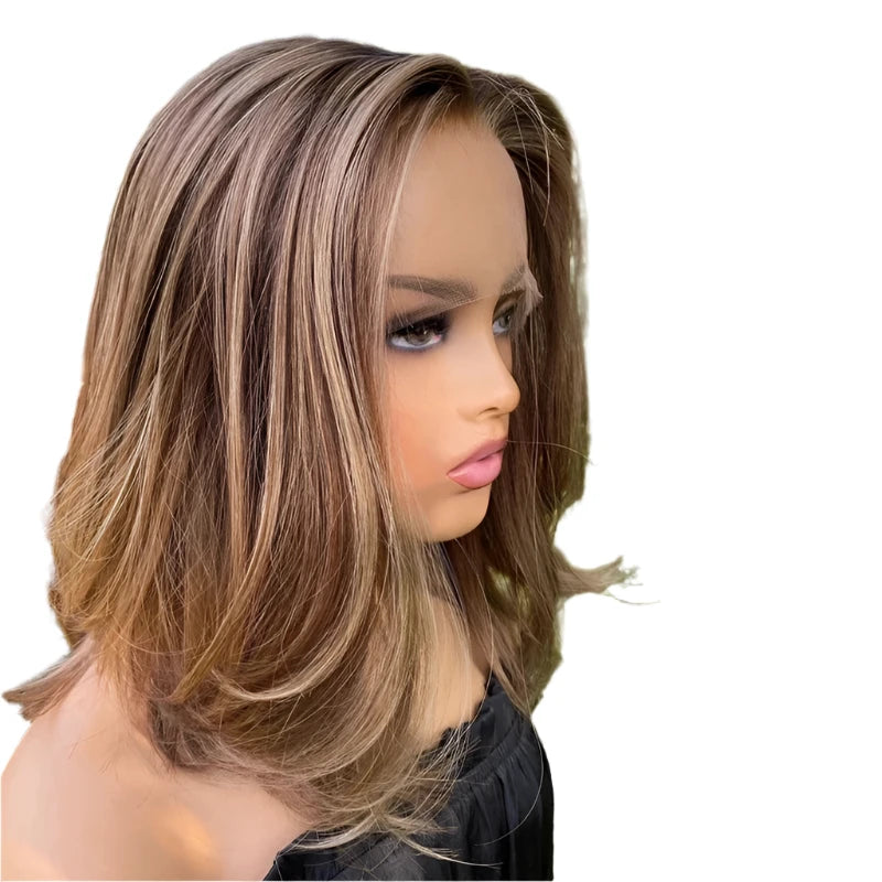 TEEK - Glueless Brown Blonde Natural Real Wig s HAIR theteekdotcom   