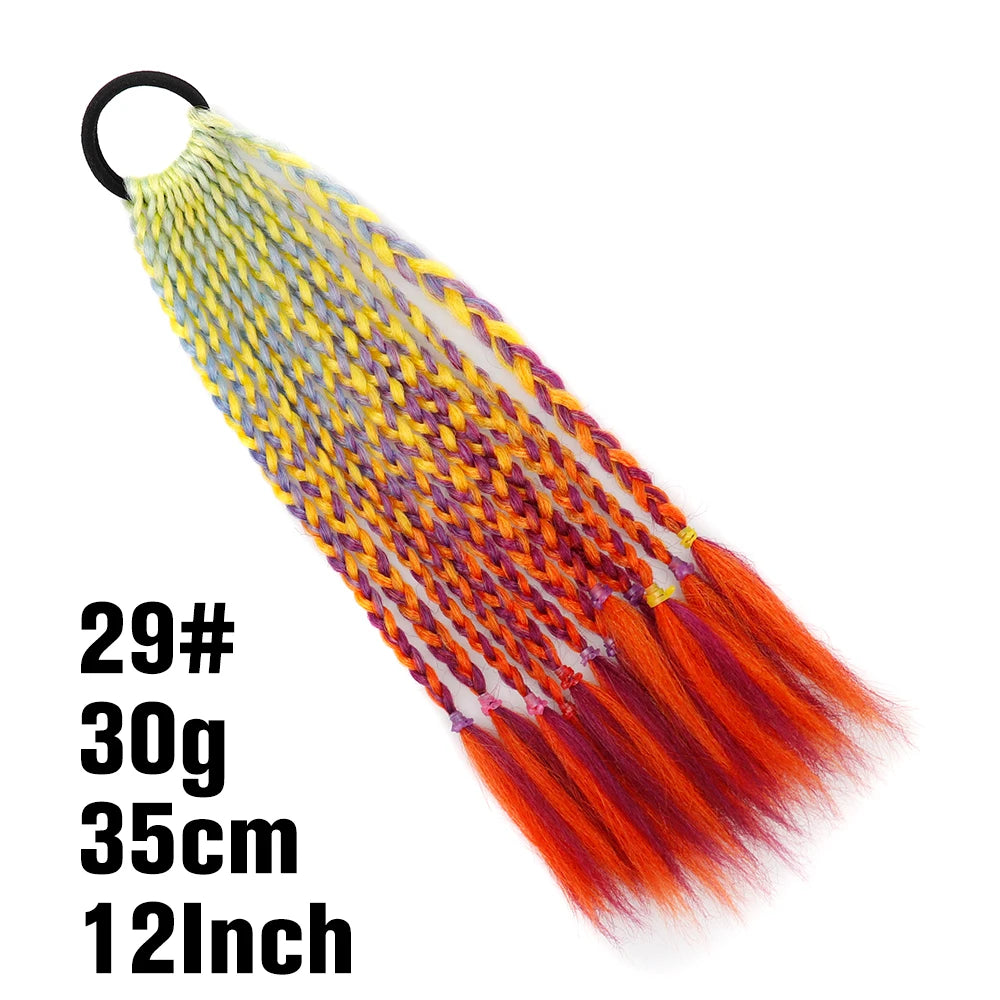 TEEK - 20 Inch Long Braided Synthetic PonytailHair Extension