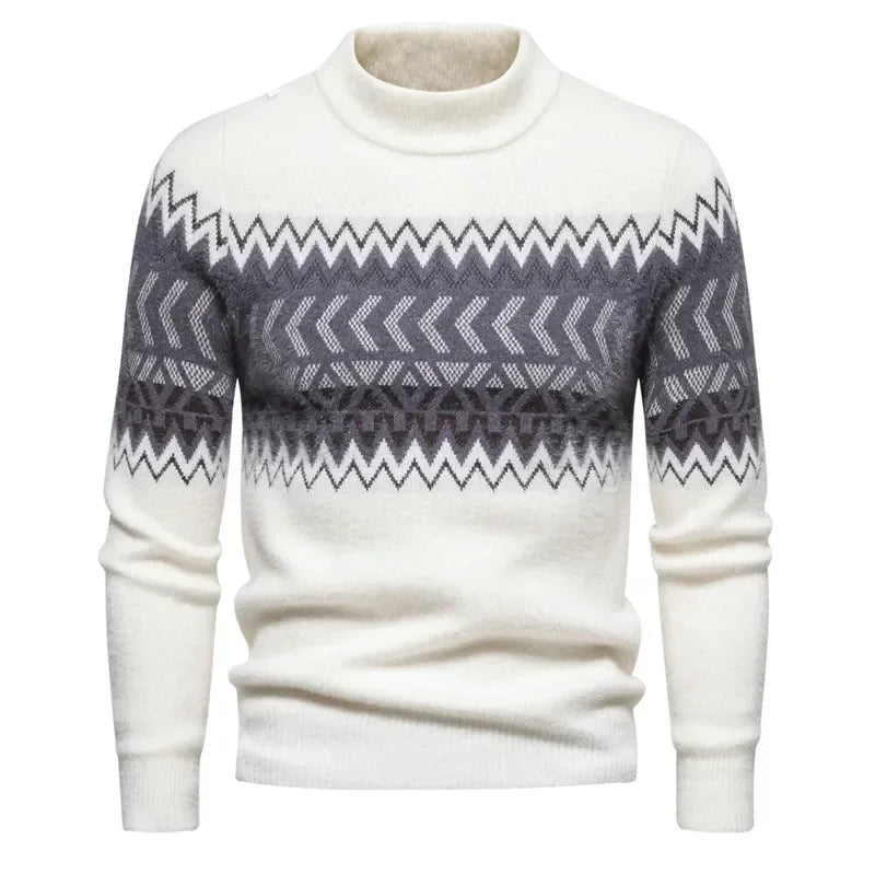TEEK - Mens Soft Sir Knit Sweater  Pullover TOPS theteekdotcom White-H07 L 