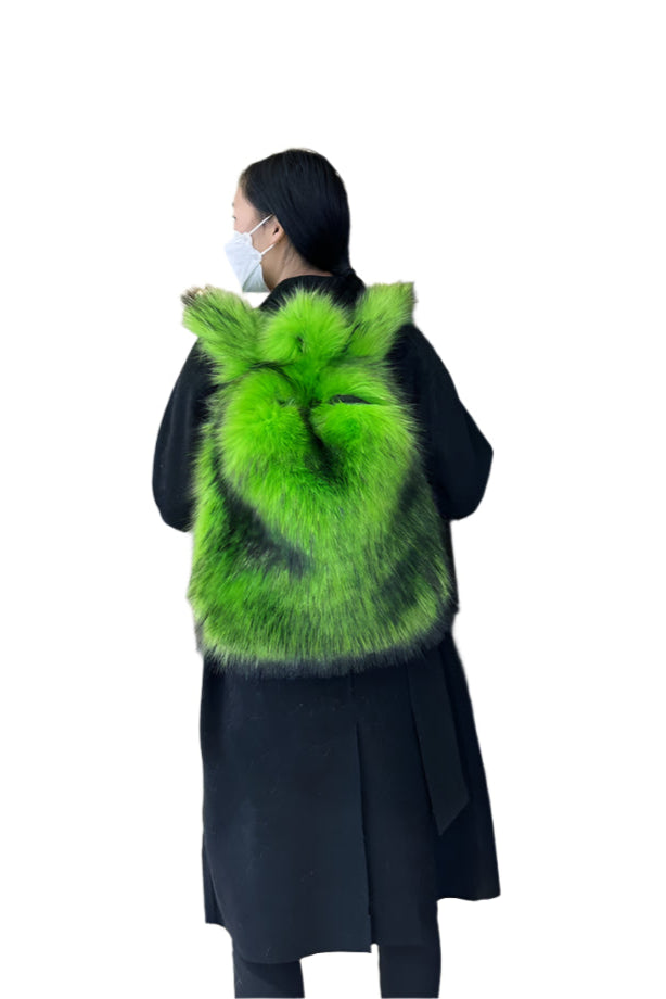 TEEK - Faux Fur Fluffy Plush Backpack BAG theteekdotcom