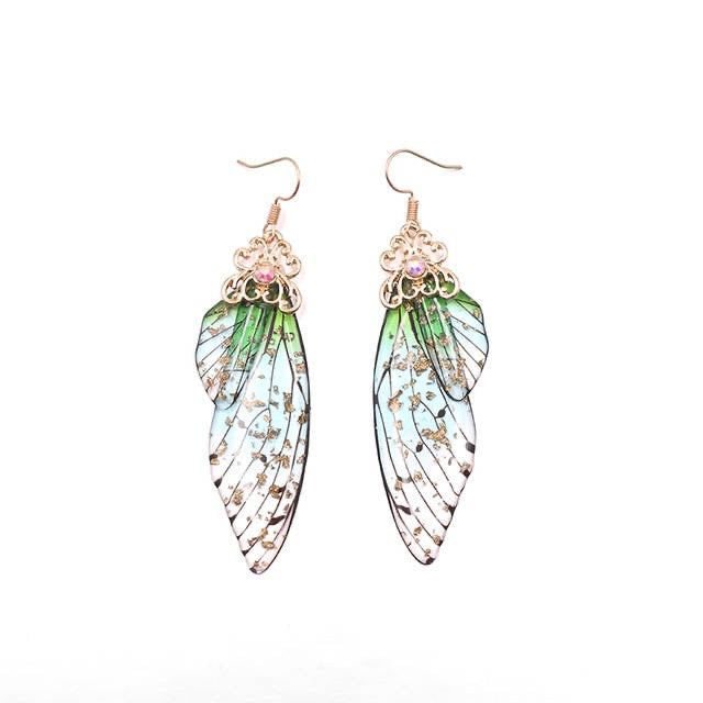 TEEK - Handmade Fairy Wing Earrings  theteekdotcom GF-GR  