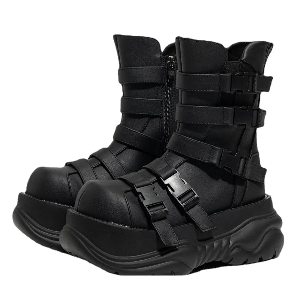 TEEK - Big Muffin Thick Bottom Buckle Boots SHOES theteekdotcom