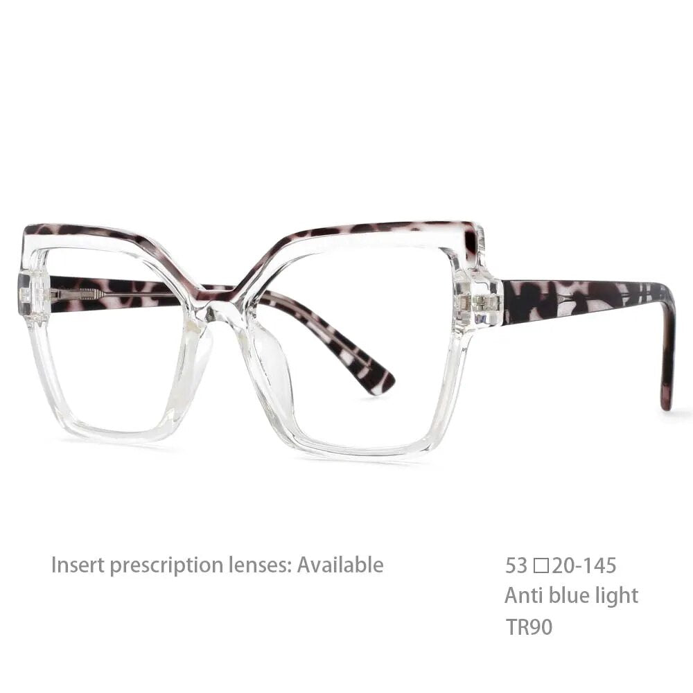 TEEK - Transparent ComputerEyez Glasses EYEGLASSES theteekdotcom Clear-Leopard  