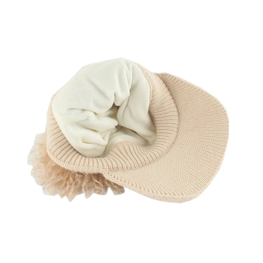 TEEK - Furry Velvet Knitted Baseball Cap HAT theteekdotcom