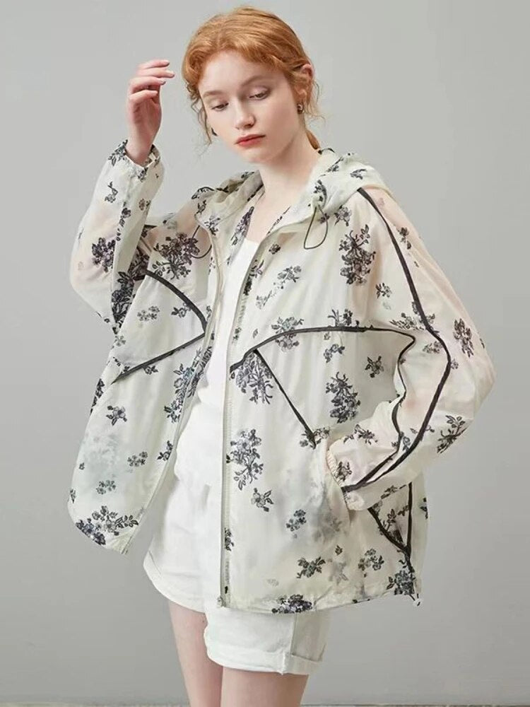 TEEK - Hooded Floral Linear Jacket JACKET theteekdotcom   