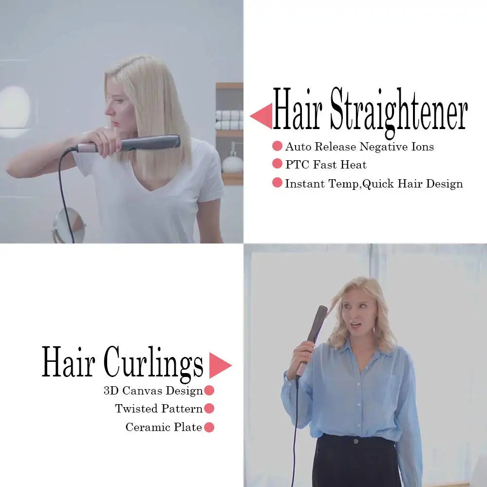 TEEK - 2 in 1 Twist Hair Straightening Curling Iron HAIR CARE theteekdotcom   