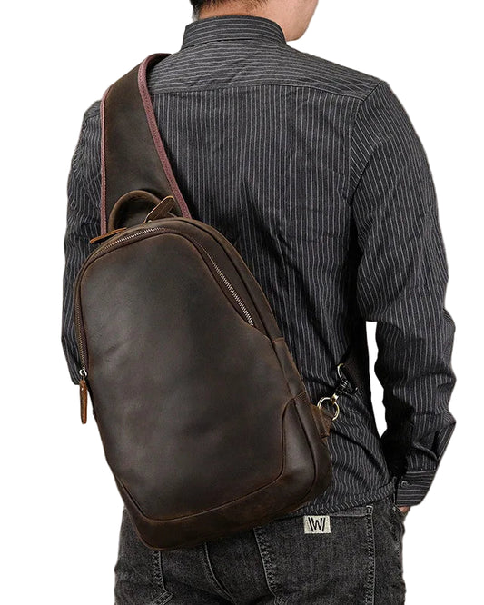 TEEK - Large Size Genuine Leather Single Shoulder Backpack BAG theteekdotcom