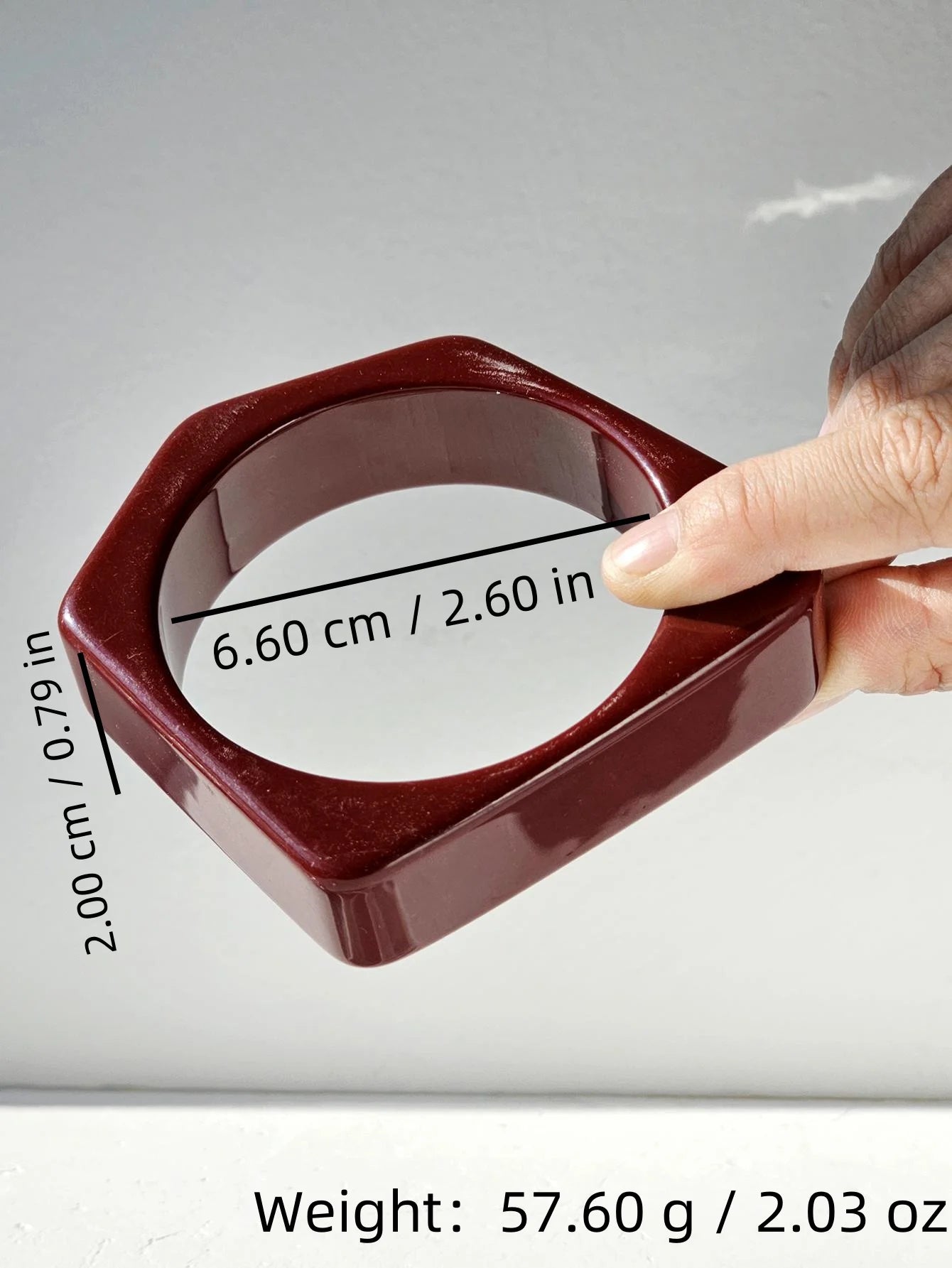 TEEK - Thick Red and White Geometric Bracelet JEWELRY theteekdotcom B