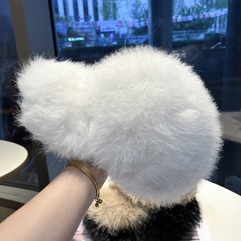 TEEK - Fur Warm Snow Faux Fox Fur Thick Baseball Hat HAT theteekdotcom