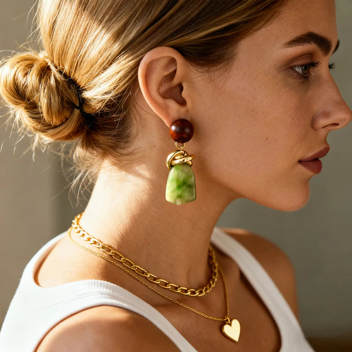 TEEK - Metal Wrap Irregular Dangle Earrings JEWELRY theteekdotcom