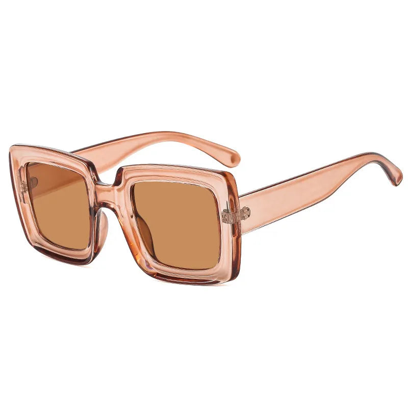 TEEK - Plunking Square Sunglasses EYEGLASSES theteekdotcom Brown-Brown  