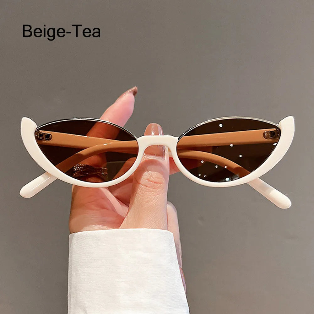 TEEK - Impressed Cat Eye Sunglasses  theteekdotcom Beige-Tea  