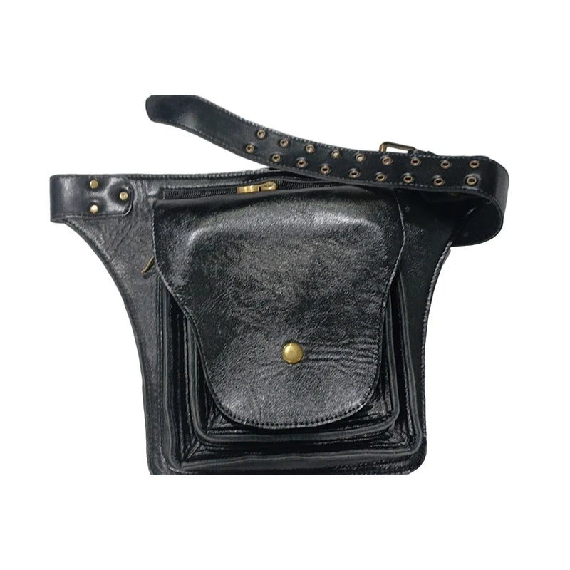 TEEK - Mens Vintage Pouch Adjustable Belt Bag BAG theteekdotcom Black  