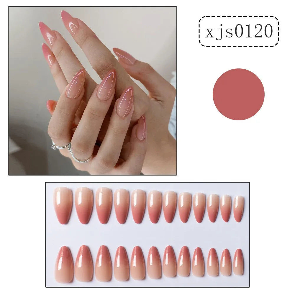 TEEK - 24pcs Shiny and Matte False Nails NAIL ART theteekdotcom xjs0120  