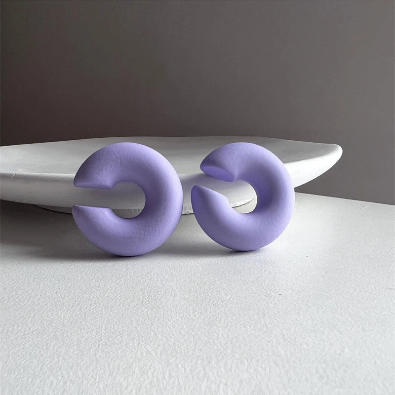 TEEK - Pair Simple Round Circle C-Shape Ear Ear Cuff