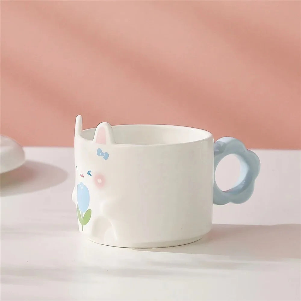 TEEK - Ceramic Cat Ears Stackable Mugs HOME DECOR theteekdotcom J  