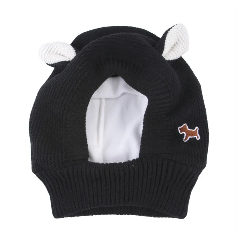 TEEK - Dog Pop Ears Knitted Hat PET SUPPLIES theteekdotcom Black  