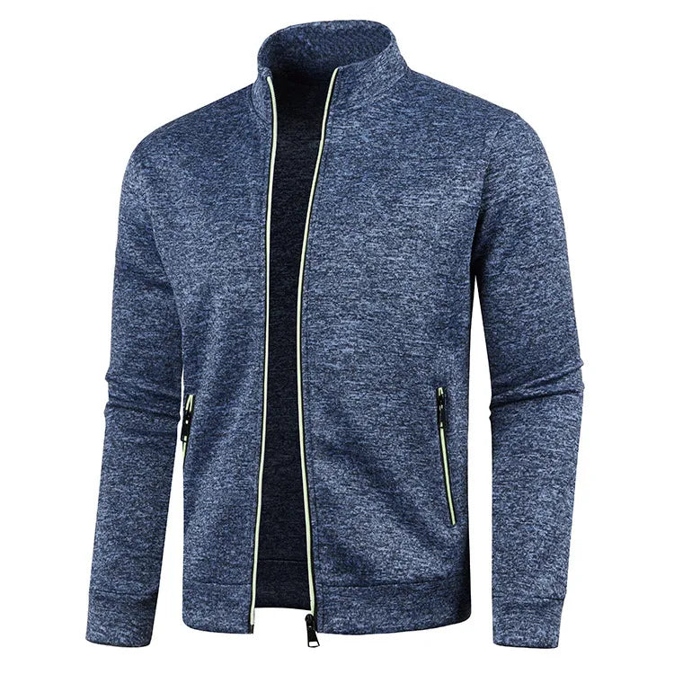 TEEK - Zipper Knit Long Sleeves Thin Sweater Coat JACKET theteekdotcom navy XS 