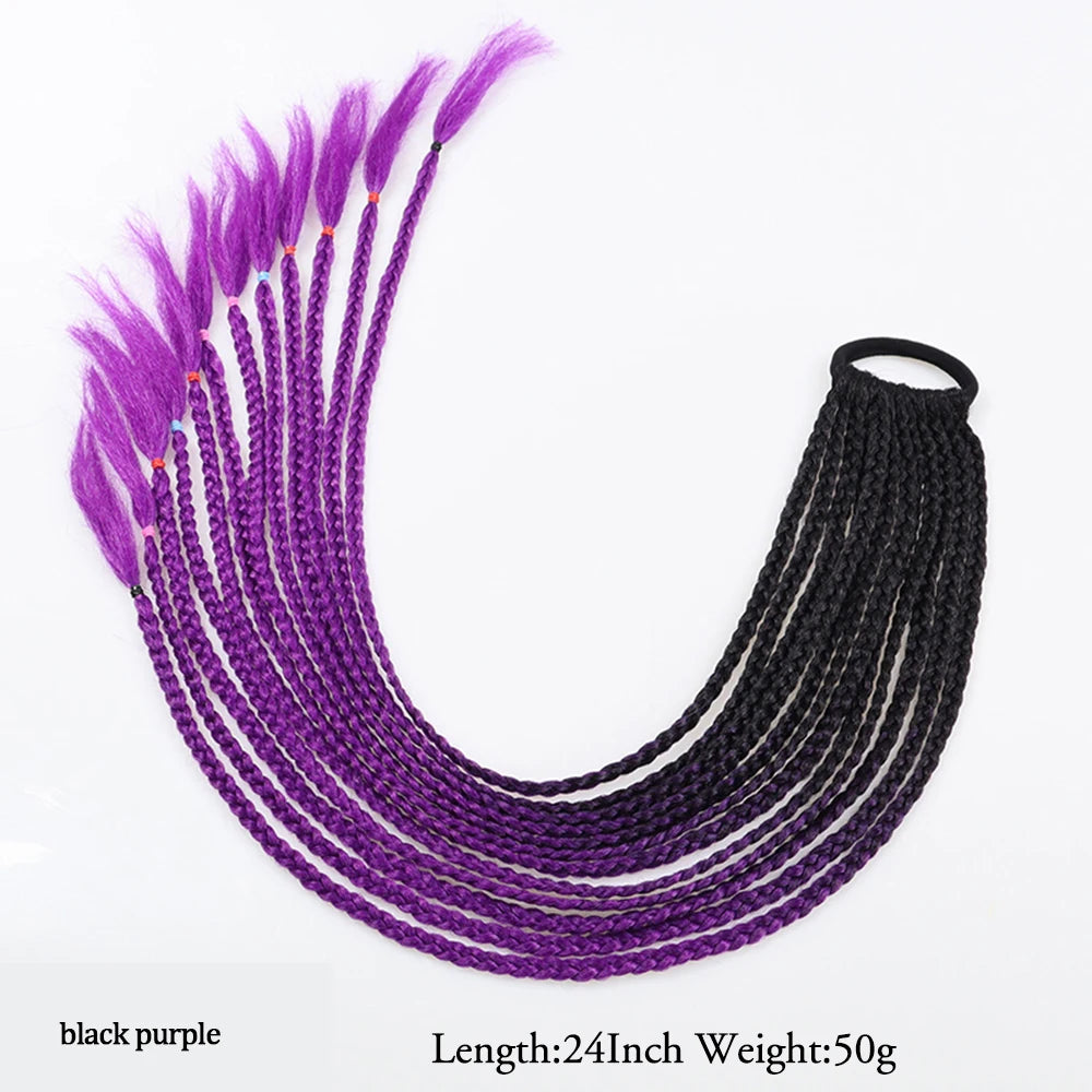 TEEK - 20 Inch Long Braided Synthetic PonytailHair Extension
