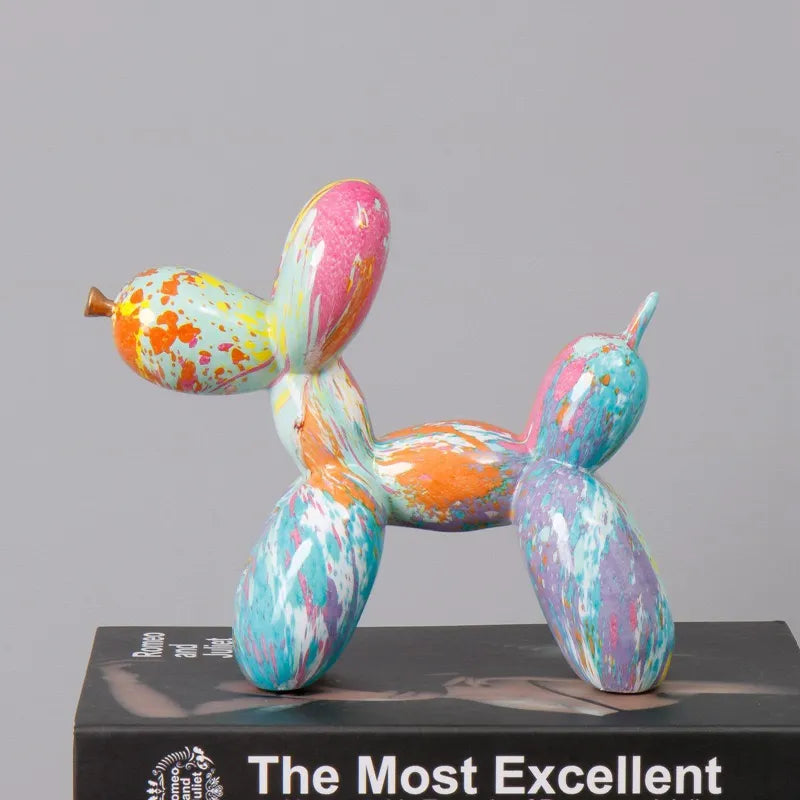 TEEK - Resin Graffiti Balloon Dog Statues HOME DECOR theteekdotcom Speckle Ink  