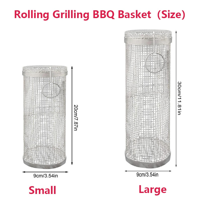 TEEK - Rolling Grilling BBQ Basket HOME DECOR theteekdotcom   