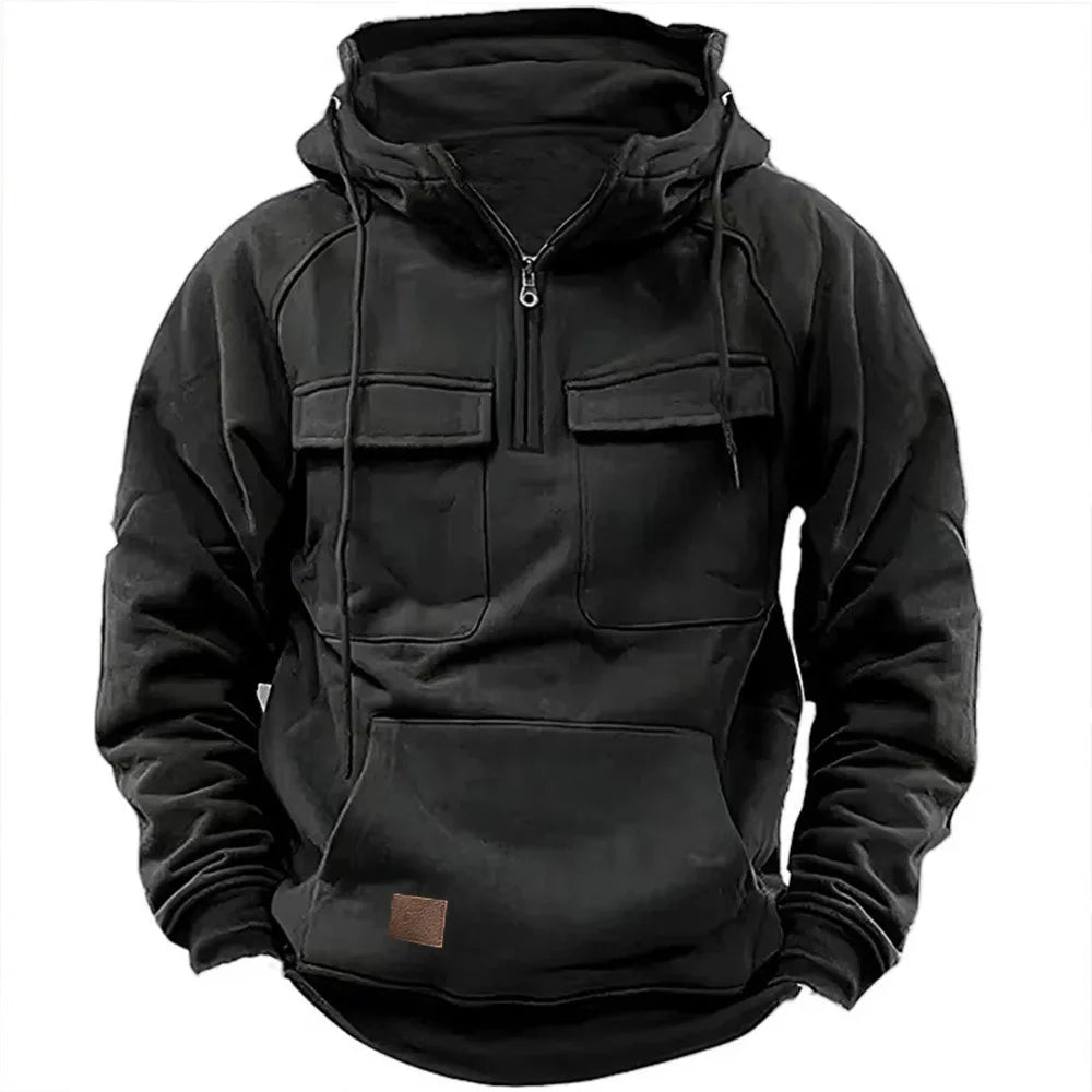 TEEK - Mens Hoodie Sweatshirt TOPS theteekdotcom Black S