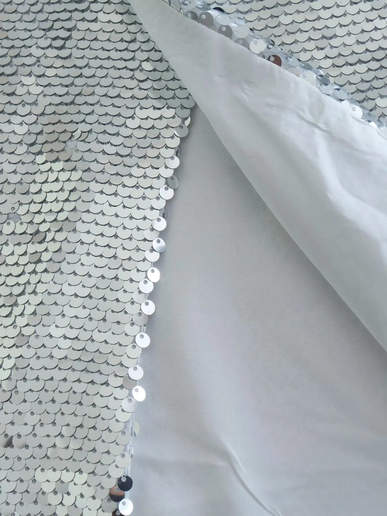 TEEK - Silver Sequin High-Waisted Mini Skirt SKIRT theteekdotcom   