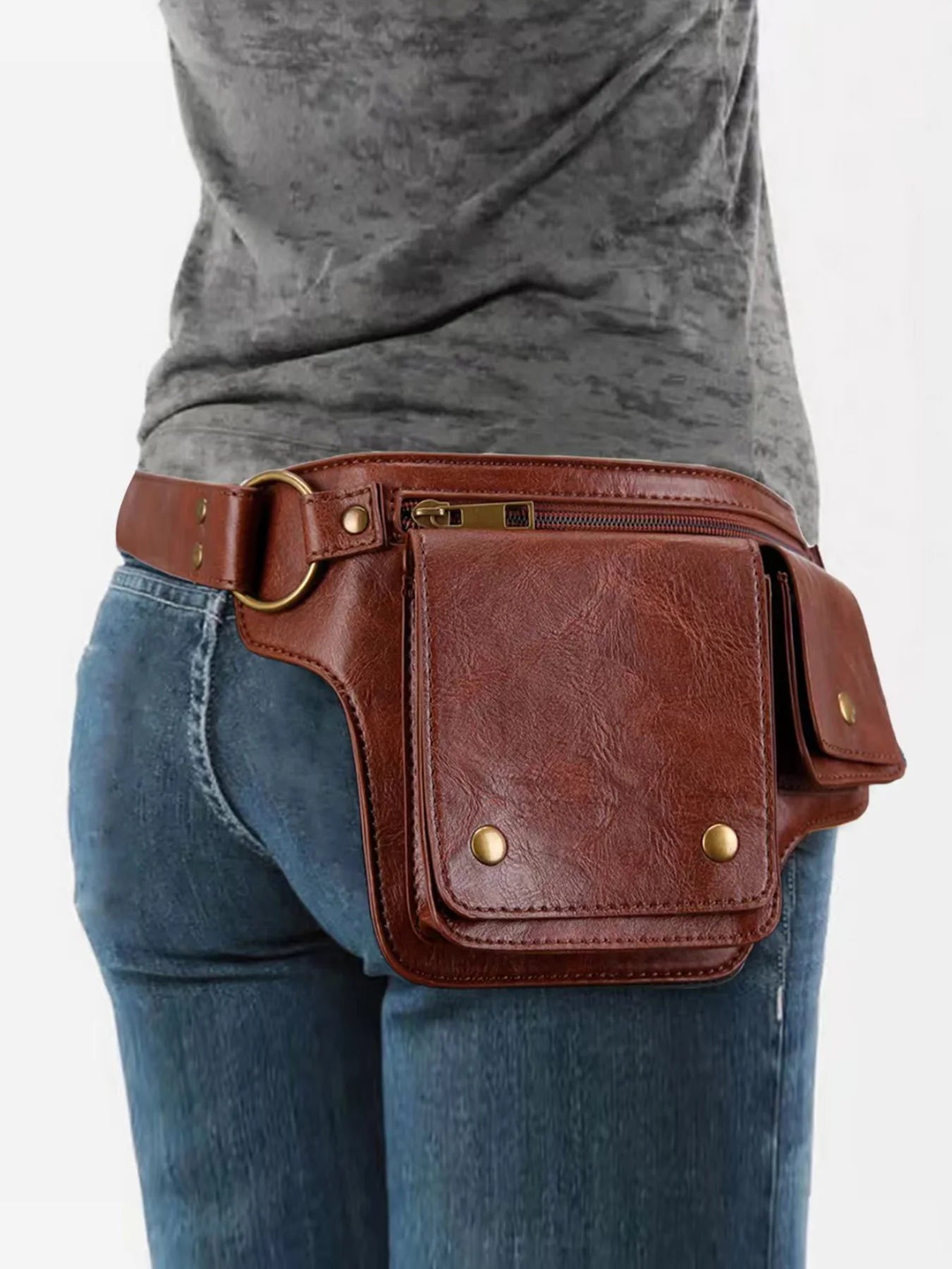 TEEK - Time Management Waist Bag BAG theteekdotcom Red Brown  