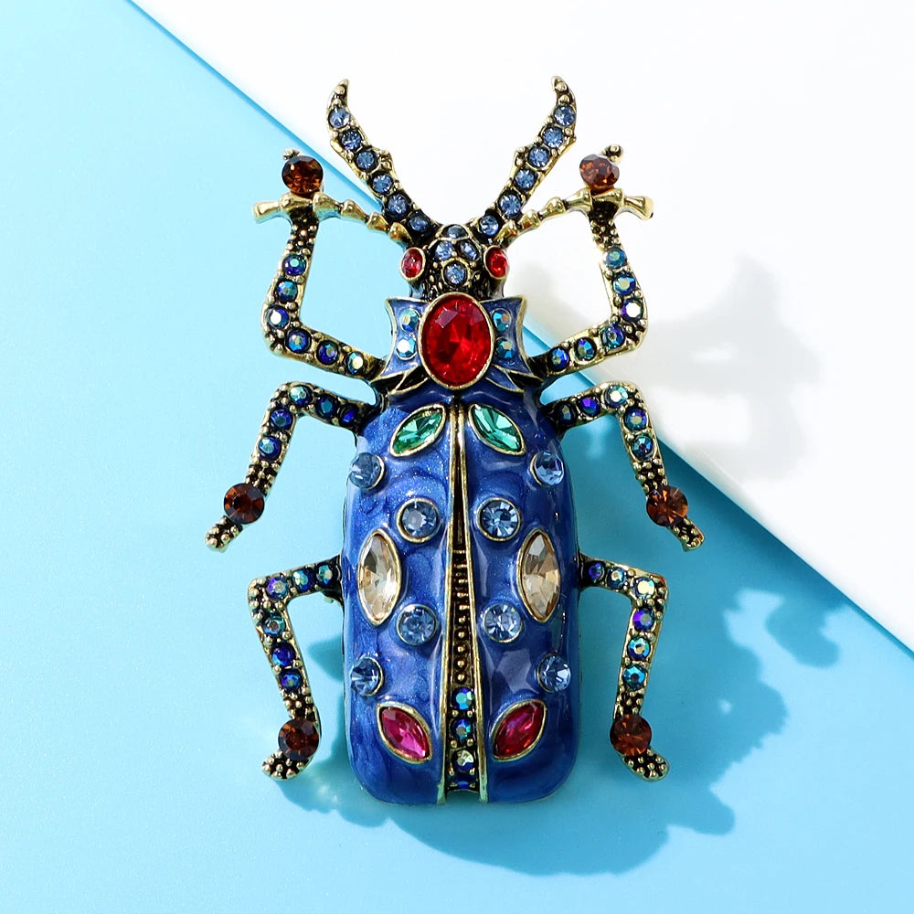 TEEK - Enamel Beetle Brooches JEWELRY theteekdotcom   