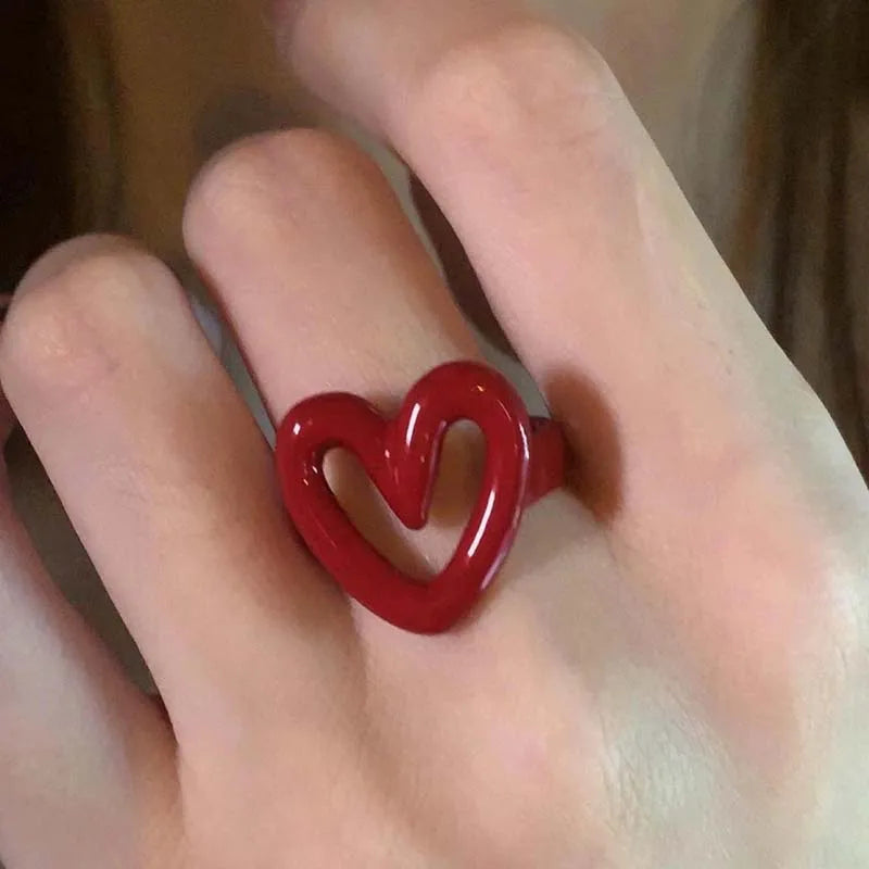 TEEK - Enamel Heart Love Rings