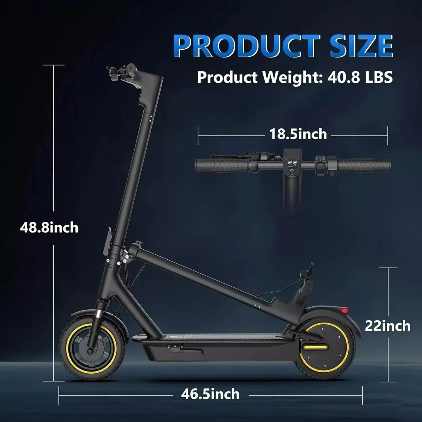 TEEK - 10" Tires Folding Electric 22MPH 500W 28Miles Electric Scooter TRANSPORTATION theteekdotcom
