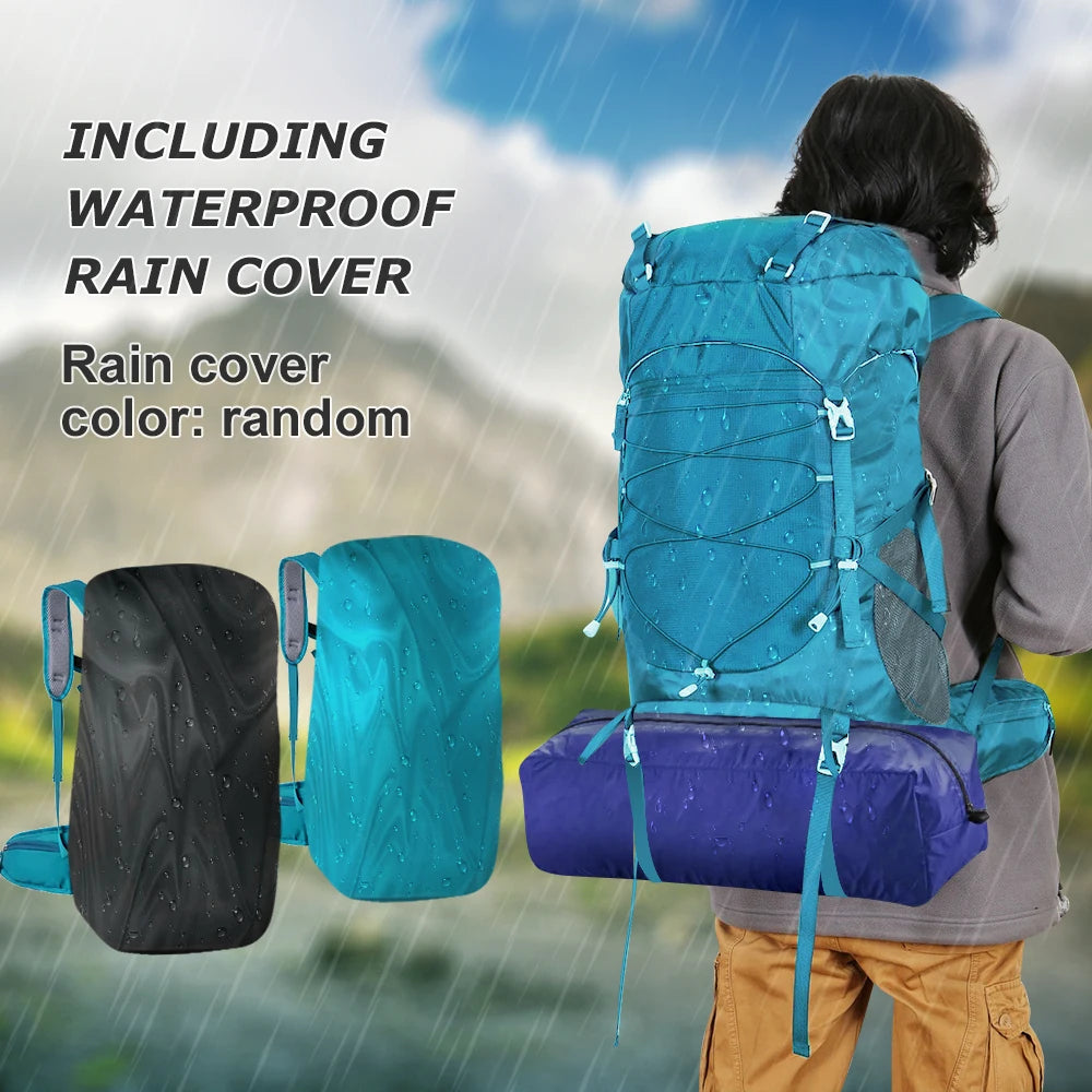 TEEK - 50L Hiking Backpack with Rain Cover BAG theteekdotcom   