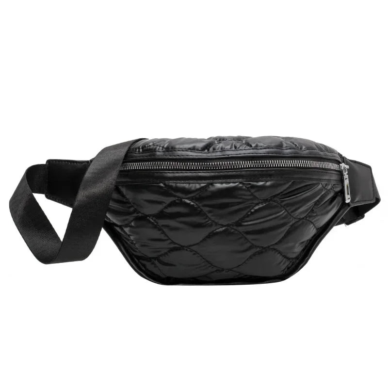TEEK - Glimmer Quilt Fanny Chest Bag BAG theteekdotcom Black Waist bag  