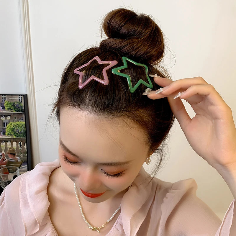 TEEK - 5-10 Pcs Hollow Star Hair Clips HAIR CARE theteekdotcom   