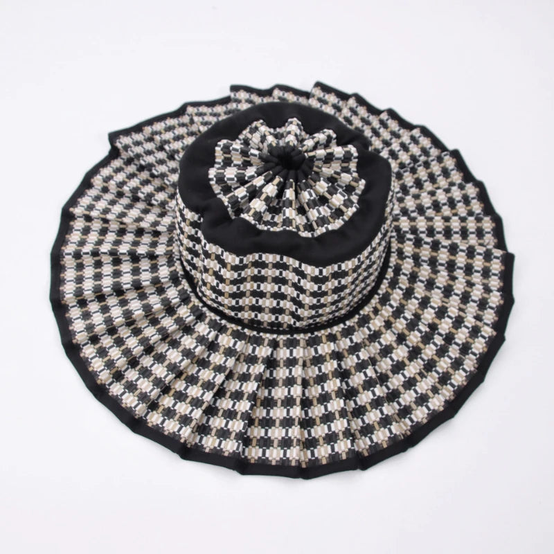 TEEK - Foldable Handmade Straw Belt Big Brim Hat HAT theteekdotcom 4 M 56-58cm 