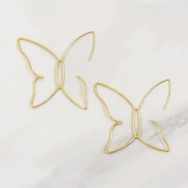 TEEK - Big Butterfly Hook Earrings JEWELRY theteekdotcom   
