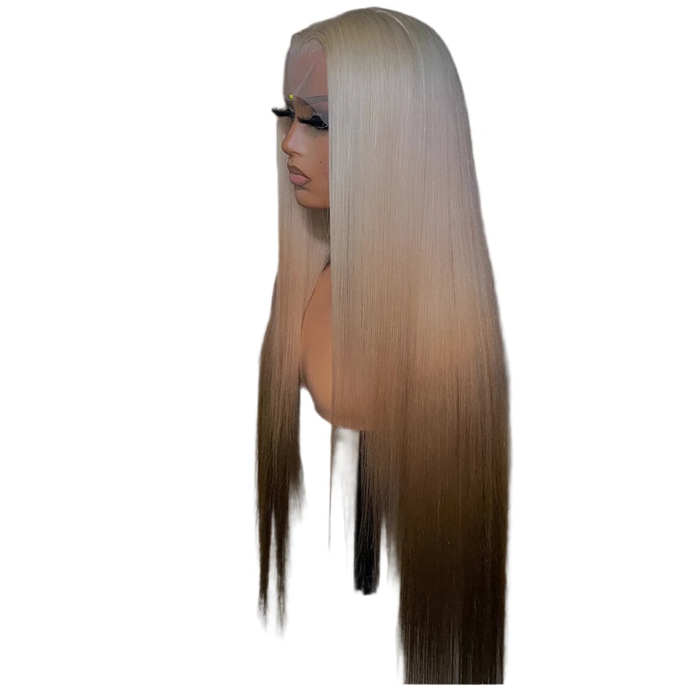 TEEK - 613 Ombre Brown Straight Lace WigS HAIR theteekdotcom 613 Ombre Brown 14inches 13x4 Frontal Wig 150