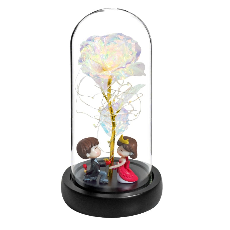 TEEK - Preserved Roses with LED Light Decor HOME DECOR theteekdotcom Doll-7  