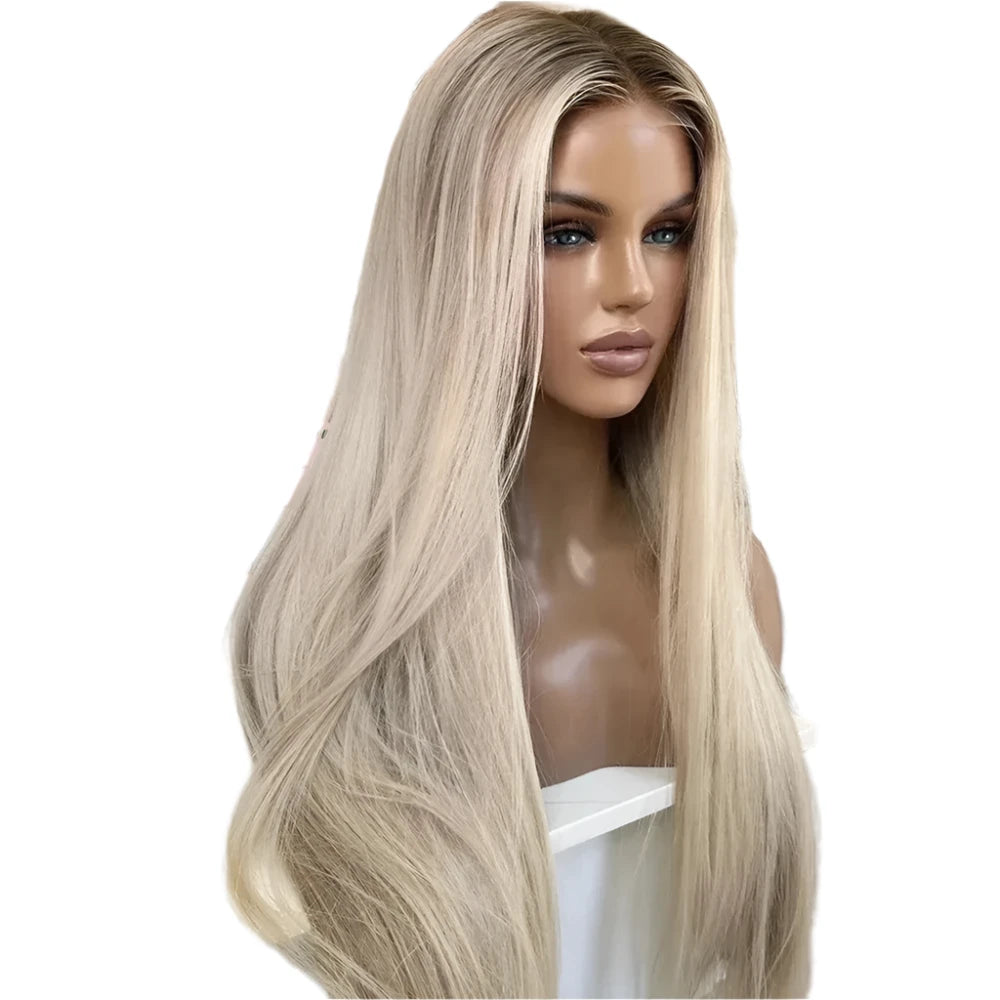 TEEK - Sade Ombre Platinum Ash Blonde Remy Wig HAIR theteekdotcom   