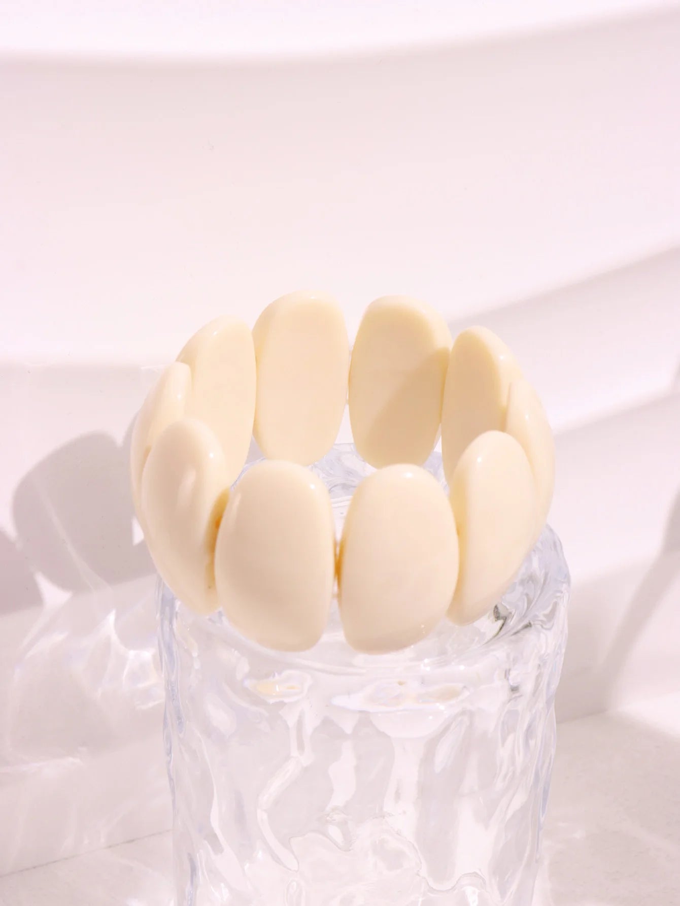 TEEK - Chunky Sunrise Yellow White Texture Silver Plated Bracelet JEWELRY theteekdotcom F