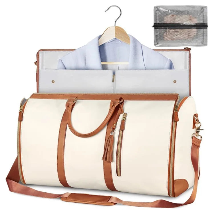 TEEK - Foldable Garment Duffel Bag BAG theteekdotcom Beige  